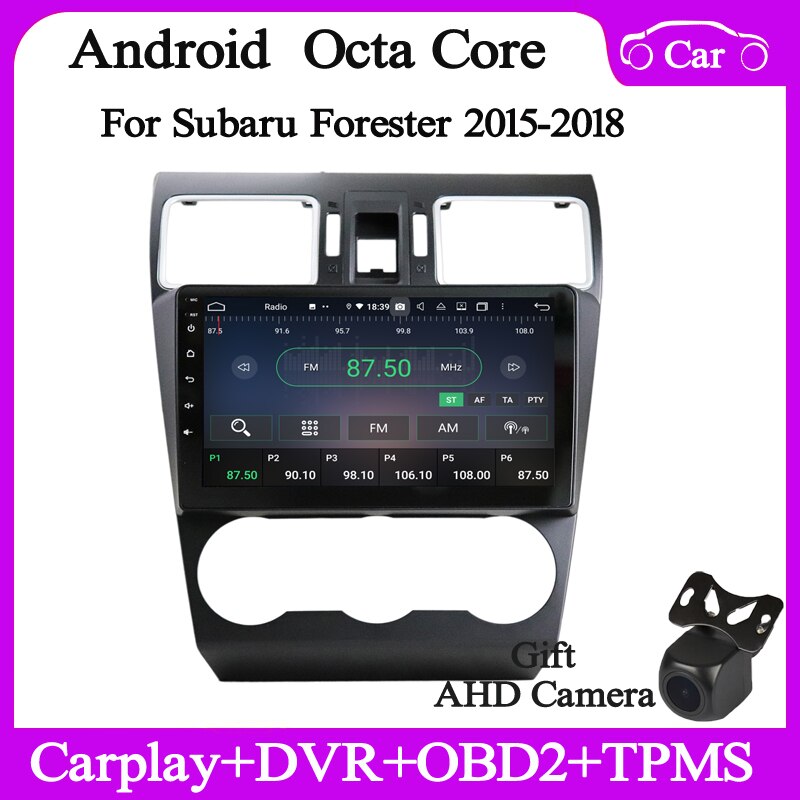 4+128G android10 Car radio gps for subaru Forester XV WRX 2014-2018 car multimedia navi audio headunit DSP video wifi carplay