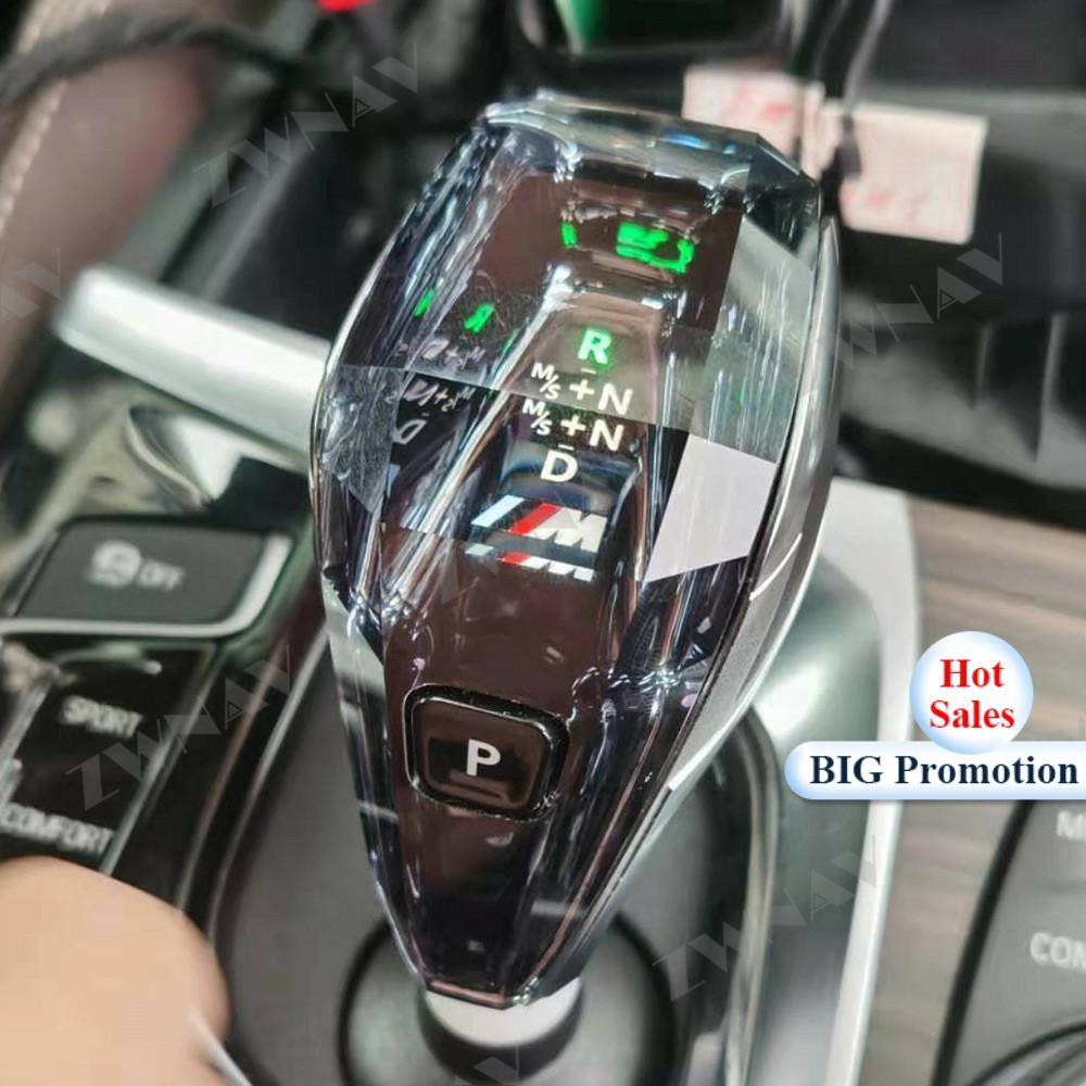 ZWNAV Car Gearbox Crystal Handles Gear Shift Knob Lever Stick Head For BMW 3 Series X5 X6 X7 Z4 2019 2020 Car Crystal Handles
