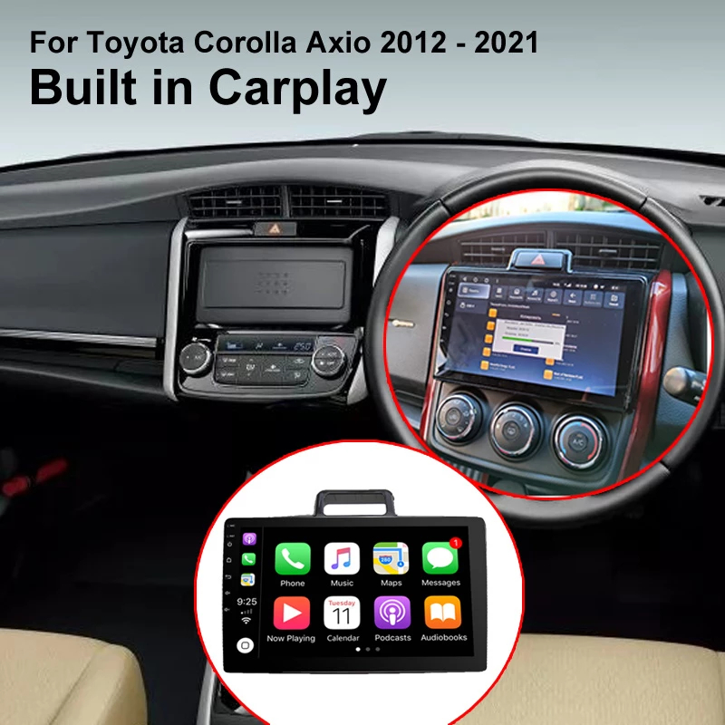 6+128G 360 Cameras Android Multimedia Player For Toyota Corolla Axio Fielder E160 2012 - 2021 GPS Navi IPS Radio Video Head Unit
