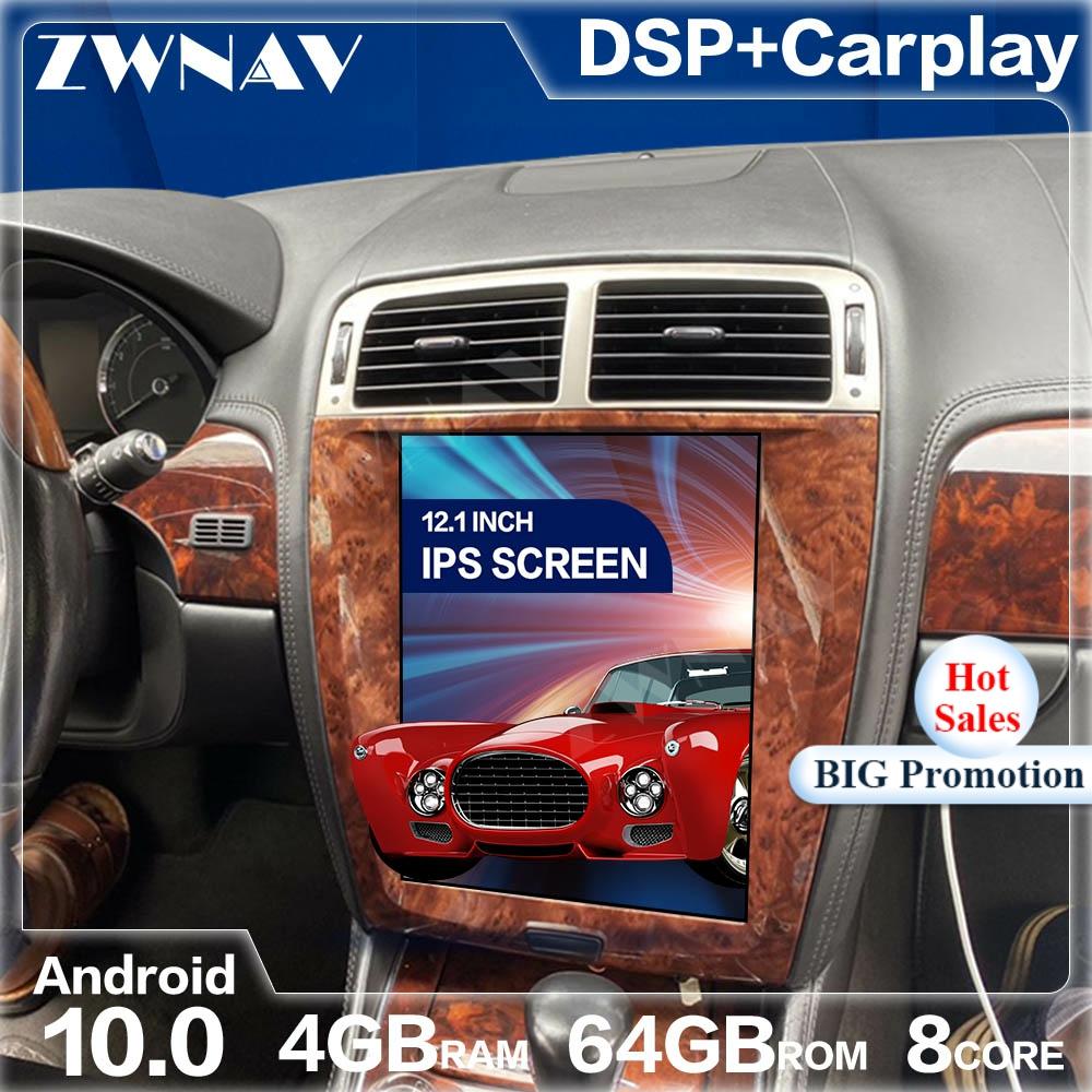 DSP Carplay Tesla Screen Android 11 Car Multimedia Player For Jaguar XK XKR S XKR-S GPS Navigation Audio Radio stereo head unit