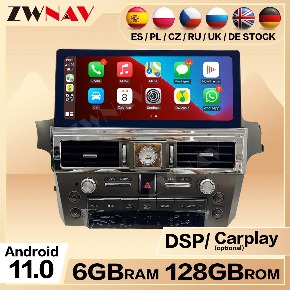 Android CarPlay For Lexus GX460 GX400 2010 - 2021 Car Multimedia GPS