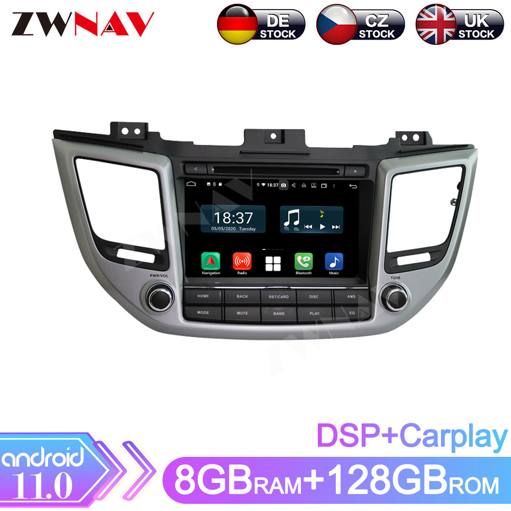 8core android12.0 Car radio stereo for Hyundai Tucson IX35 2015-2018 gps  navi Video multimedia player head unit Carplay auto-ZWNAV Official Store