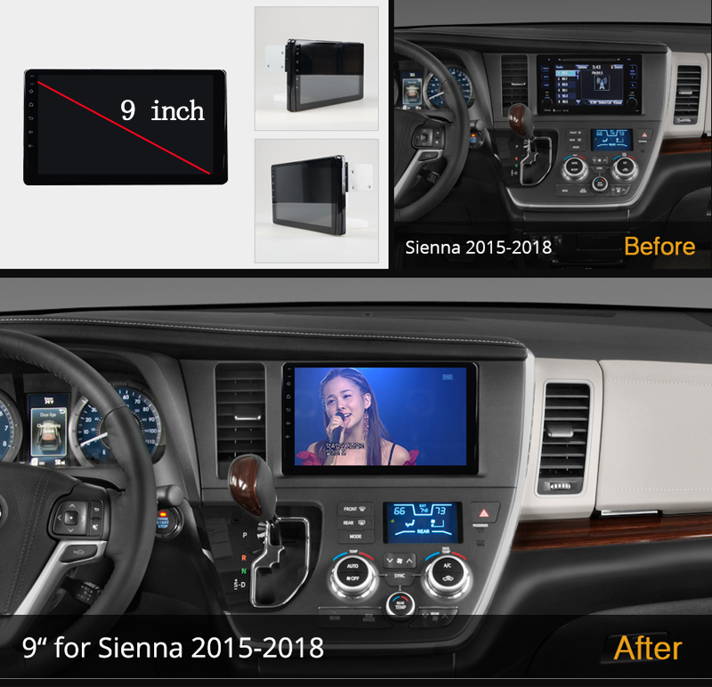 For Toyota Sienna 2015-2018 Android 11 8+128G Car DVD Player GPS Navi Multimedia Player Auto Radio Tape Recorder Head unit