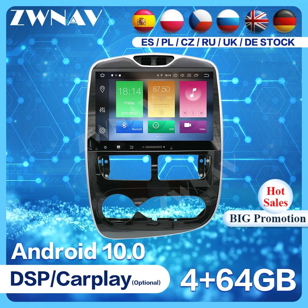 64GB Carplay Android 10 Screen For Renault Clio 2013 2014 2015