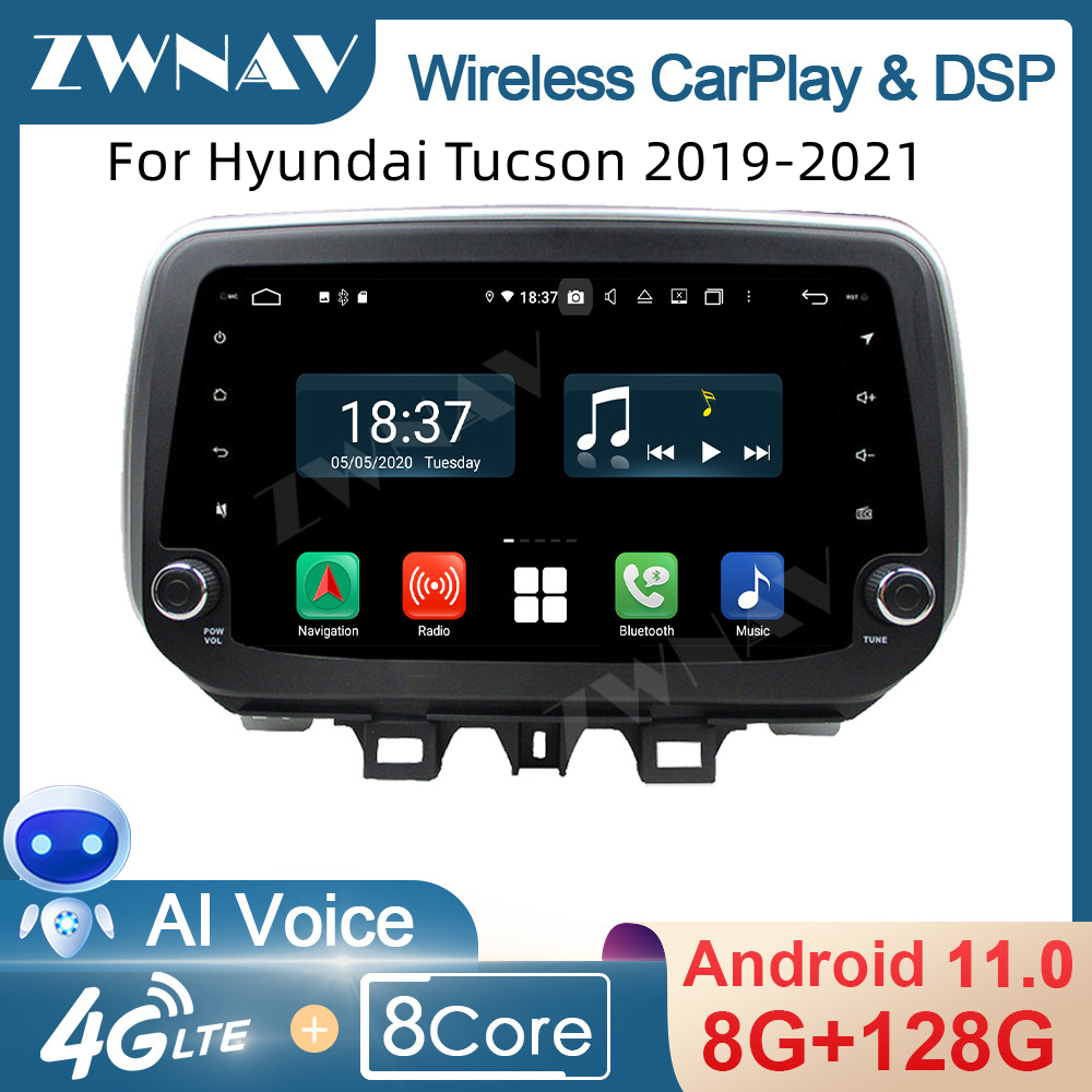 10.25 2din Android 11.0 Car radio for Hyundai IX35 Tucson 2018 - 2021 car  multimedia gps navi audio stereo wifi DSP carplay Head Unit-ZWNAV Official  Store