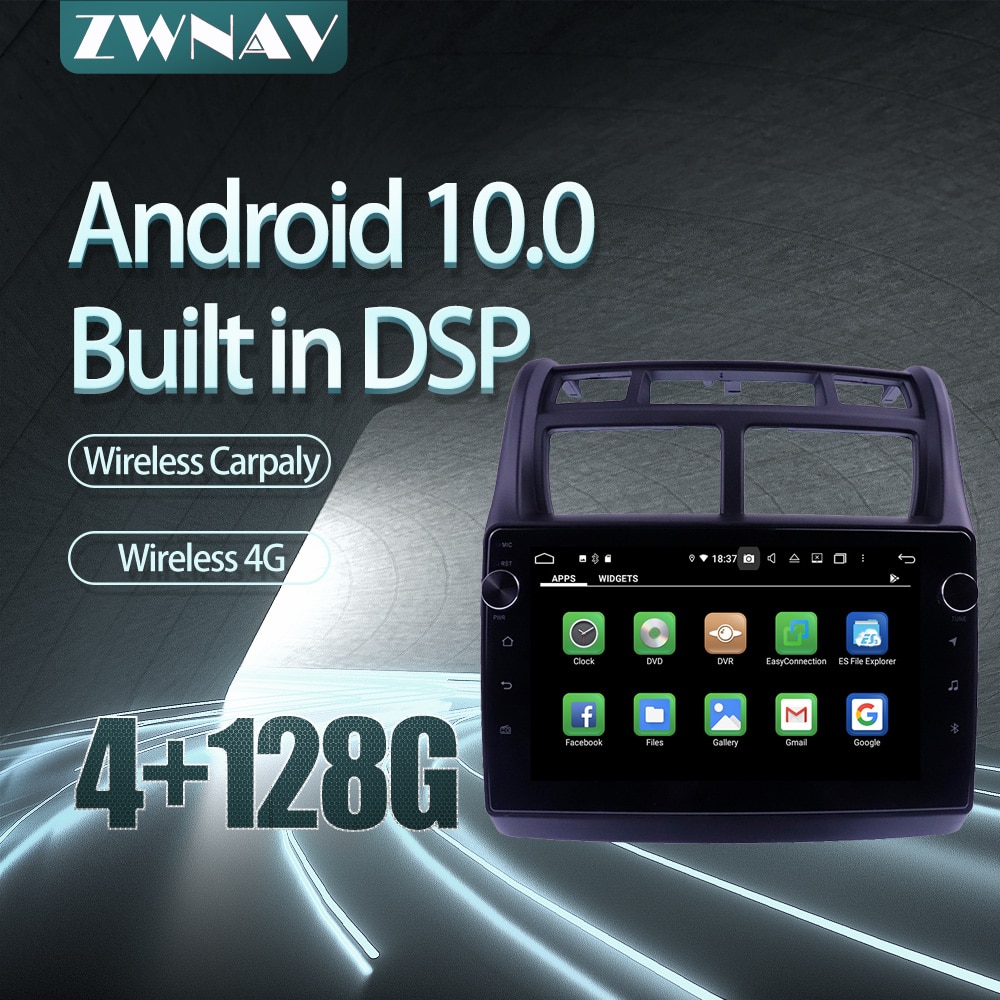 For Kia Sportage 2007-2009 Car radio player Android 10 PX6 64GB  GPS Navigation Multimedia Player Radio