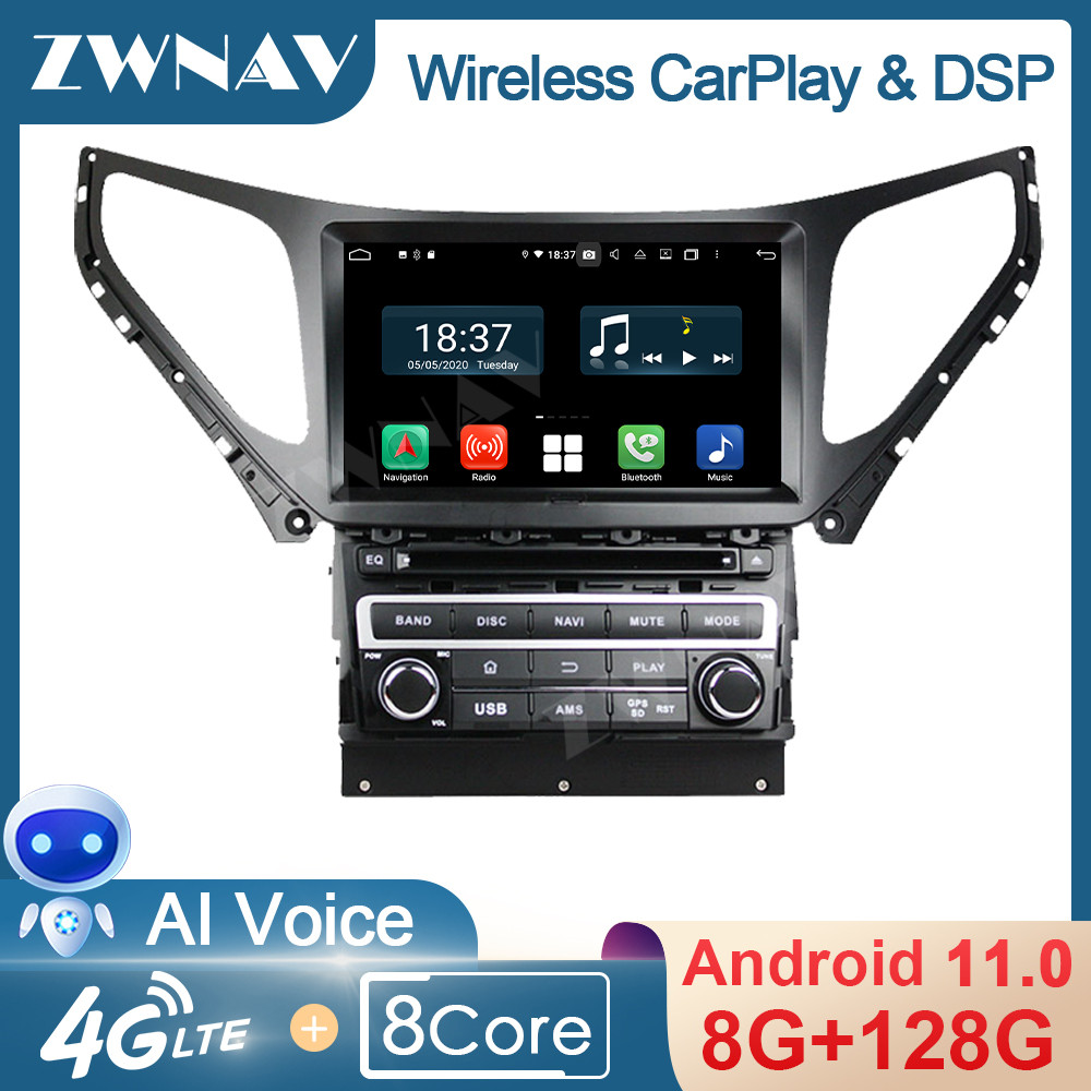 8+128G Android10 Car multimedia player for Hyundai Azera Grandeur 2015-2018 car radio gps navi audio headunit wifi DSP carplay