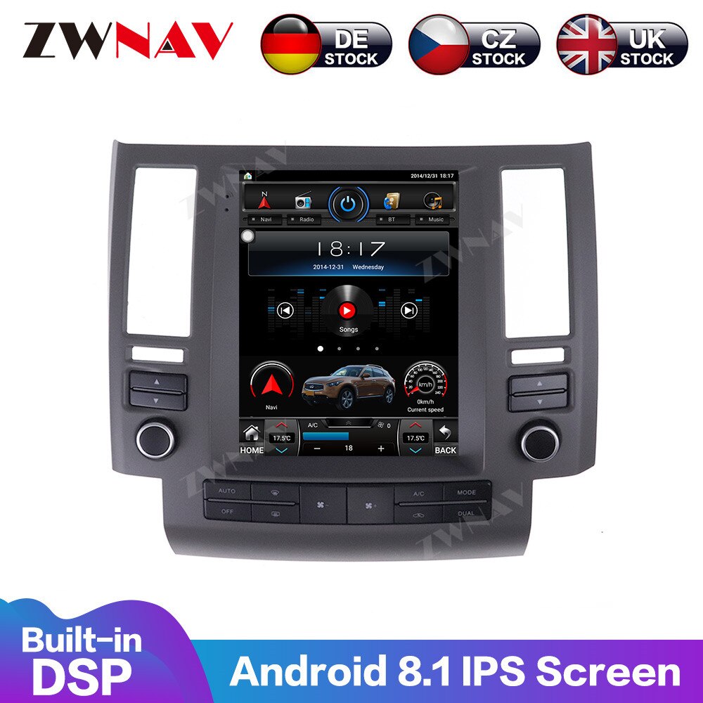 Tesla Style Android 9.0 AutoRadio Multimedia Player Stereo For Infiniti FX FX35 FX45 2003 - 2009 Car Radio GPS Navigation Stereo Unit