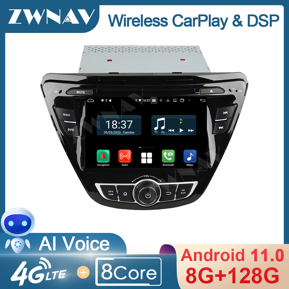8+128GB DSP Android 11 For Hyundai I30 Elantra GT 2014-2016 Car Radio Receiver Stereo Multimedia Player GPS Head Unit