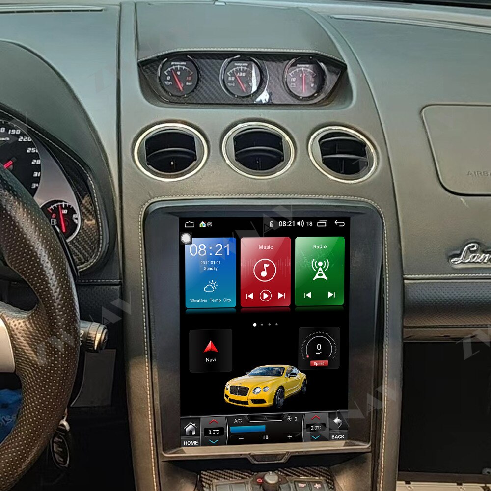 Android 10 6+128GB For Lamborghini Murcielago IPS Tesla Screen Radio Car Multimedia Player GPS Navigation Audio Video Head Unit
