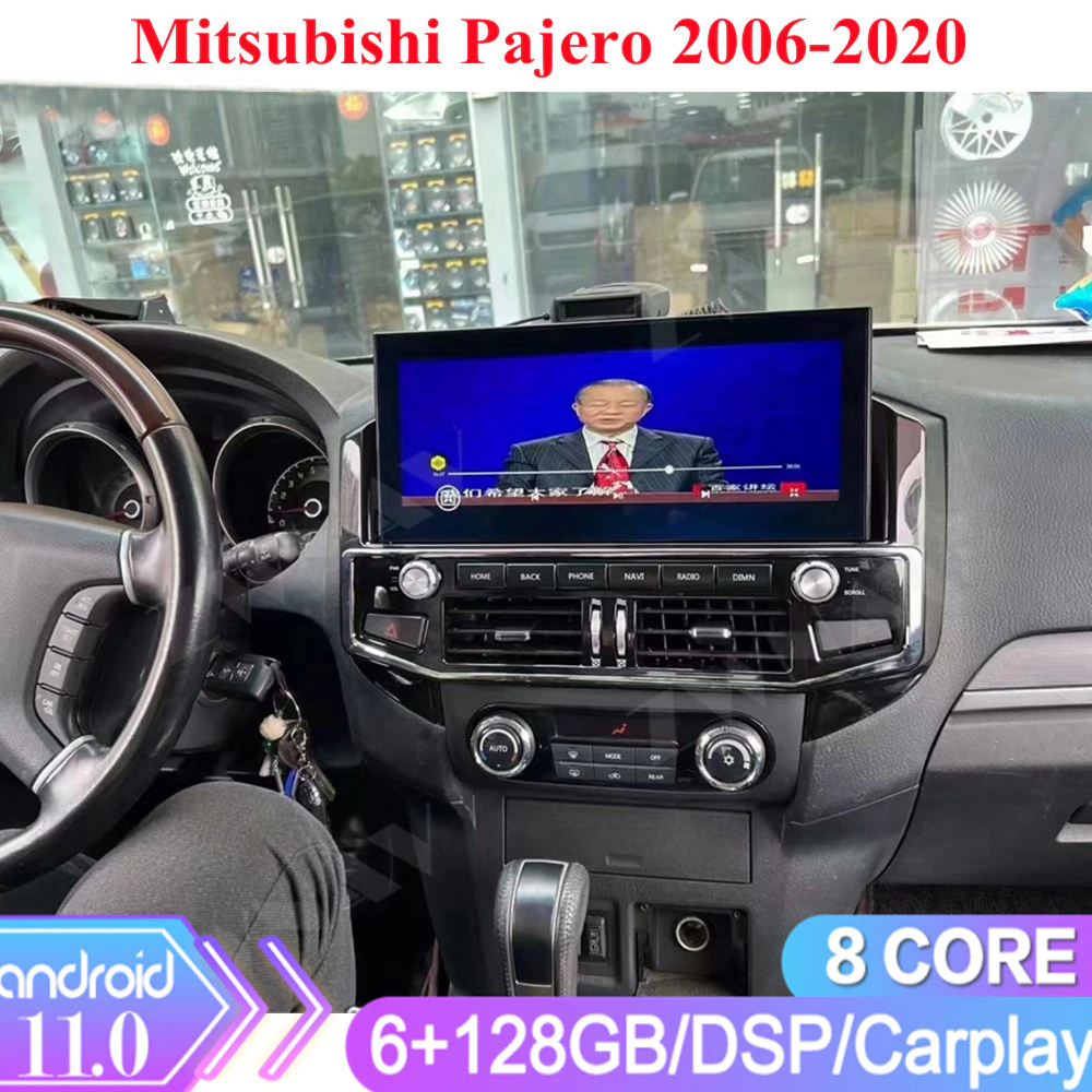 12.3" IPS Screen Android11 Car Radio Multimedia Video Player For Mitsubishi Pajero V98 V97 V93 2006-2020 GPS Navigation HeadUnit