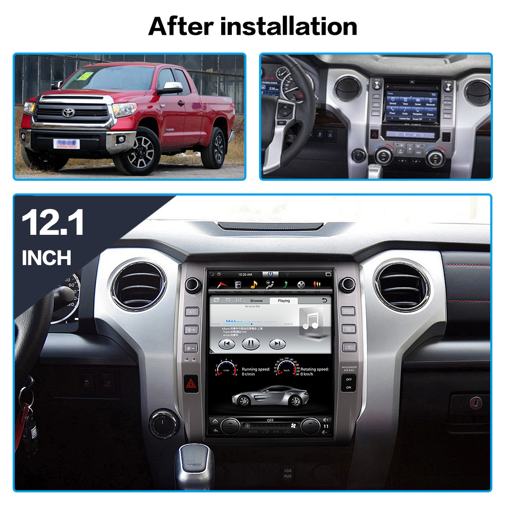 12.1 inch Tesla Sytle Carplay Android 11 Radio For Toyota Tundra 2014 - 2021 AutoRadio Multimedia DSP Player Stereo Head Unit