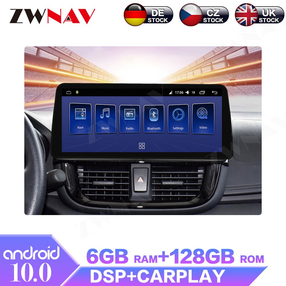 12.3" Android 6 +128G For Toyota Yaris 2016 2017+ Car Multimedia Player Radio GPS Navigation Stereo Carplay WiFi 4G Touch Screen