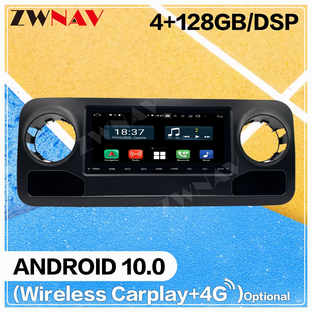 2 Din 128G Android Music Video Player Screen For Mercedes Benz Spinter Car GPS Navigation Audio Stereo Radio Receiver Head Unit