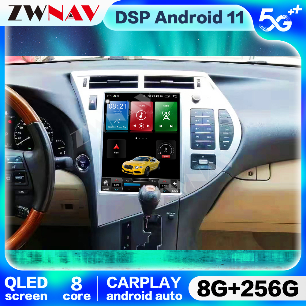 12.1" Screen 128GB Android 11 For Lexus RX Tesla Car Radio Multimedia Auto DVD Player Navigation Stereo GPS 2 din Accessories