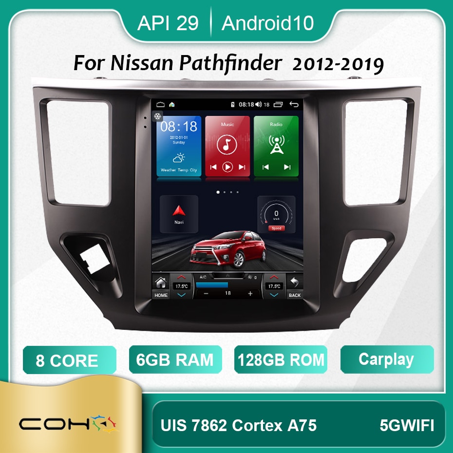 Android 10.0 8-Core 6+128G Navigation car Radio Multimedia playe Android For NISSAN Pathfinder 2012-2017