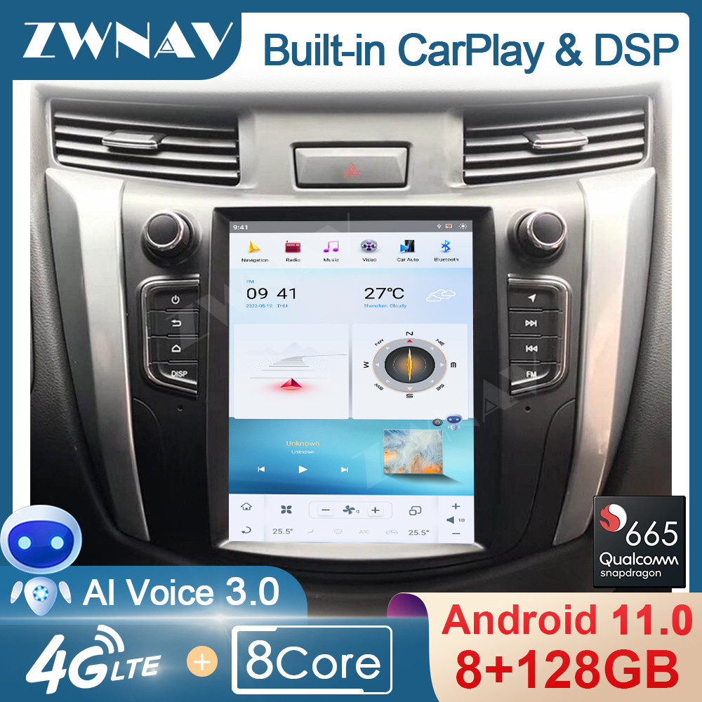 PX6 Tesla Screen Android 9 AutoRadio Player For Nissan NP300 Navara 2014 - 2019 Radio Receiver Audio Stereo Head Unit