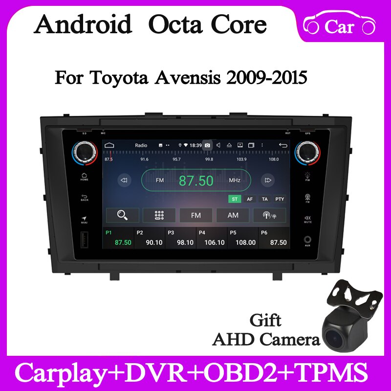 7" special Android10 Car multimedia player for Toyota Avensis 2009-2015 car radio gps navi audio stereo headunit DSP 4+128G