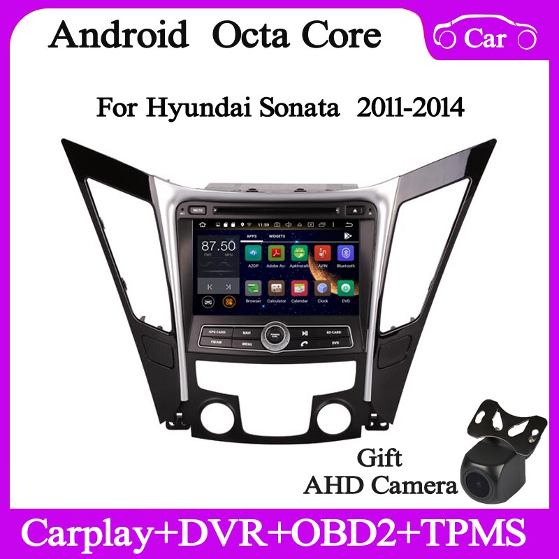 2din 8inch android10 Car stereo multimedia player for Hyundai Sonata 2011-2014 gps navigation audio autoradio head unit 