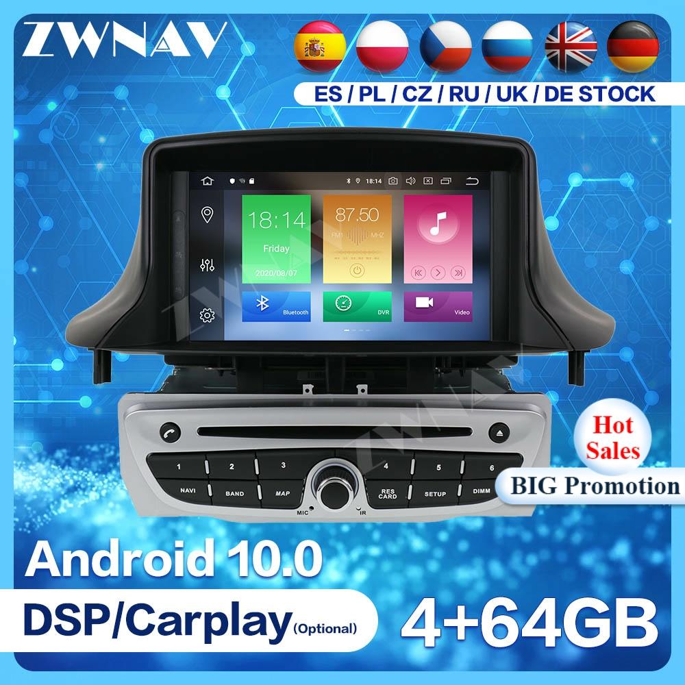 Android 10 Screen GPS For Renault Megane 3 Renault Fluence 2009 2010 2011 2012 2013 2014-2019 Audio Radio Multimedia Player Unit