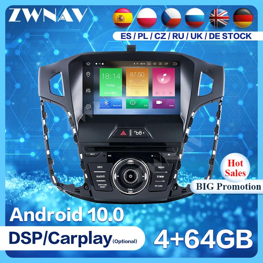 Android 10 Screen For Ford Focus 2012 2013 2014 2015 2016 2017 GPS Audio Radio Controlled Car Stereo Multimedia Player Unit