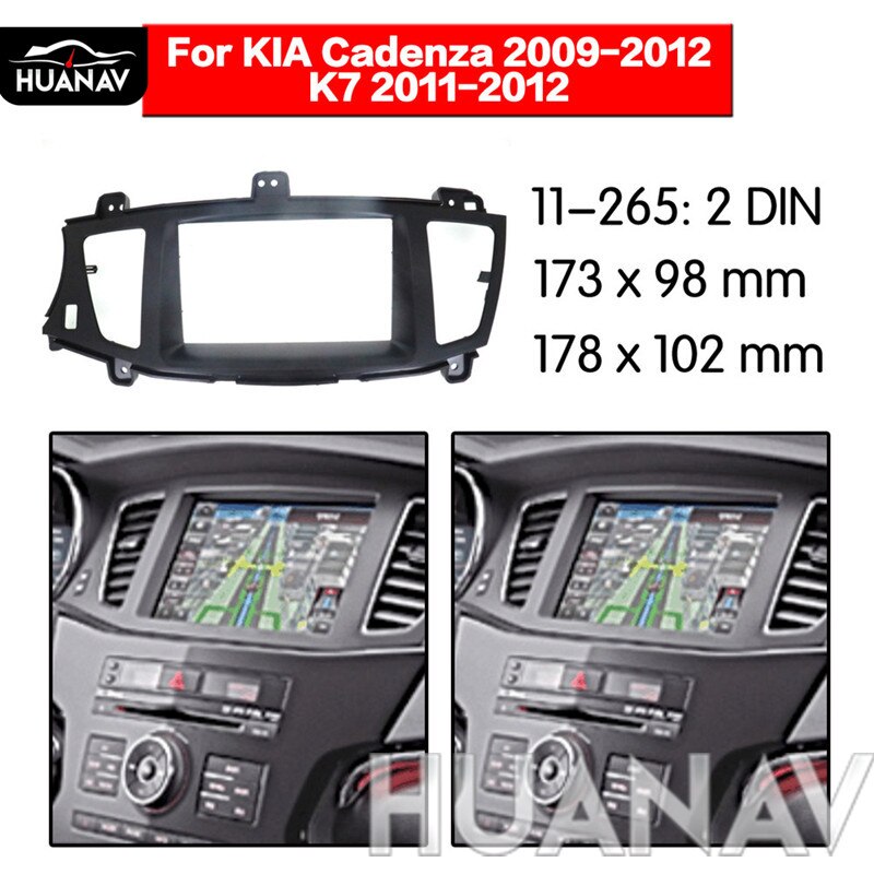 HUANAV Car Radio stereo Fitting installation adapter fascia For KIA CADENZA 2009-2012 / K7 011-2012 Radio frame Audio Fascia