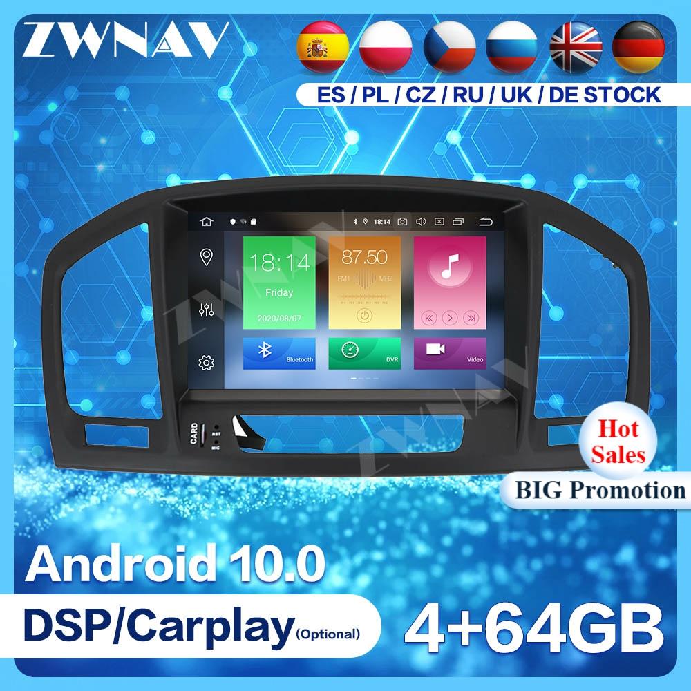64G Carplay Android 10 Screen For Opel Insignia 2008 2009 2010 2011 2012 2013 GPS Audio Radio Stereo Multimedia Player Head Unit
