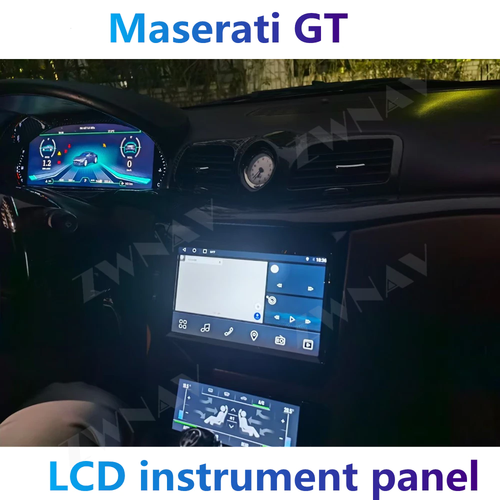 Android Auto LCD instrument panel For Maserati GT LCD instrument panel assembly car navigation modification special accessories