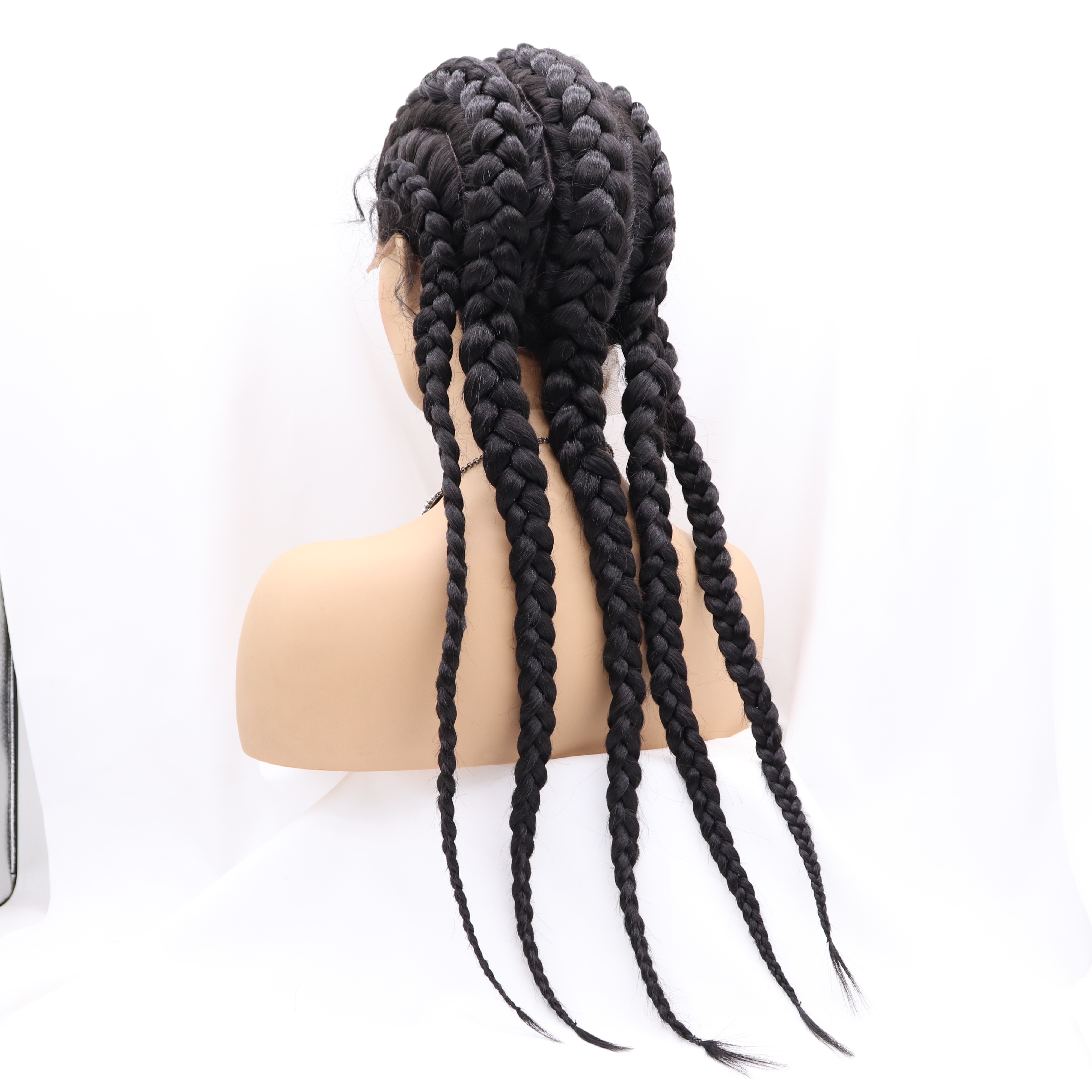 Wholesale transparent lace braided wigs hair accessories and braids wigs for black women butterfly braid wigs