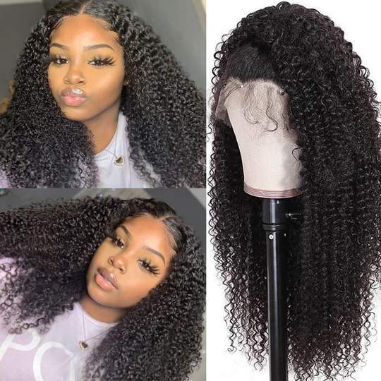  Hot Selling Kinky Curly Lace Front Wigs High Quality Human Hair Wigs 150% Density Wigs On Sale