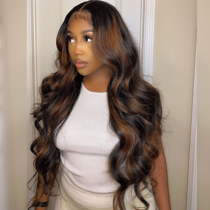 Highlight Honey Blonde Body Wave 13×4 Lace Front Wigs