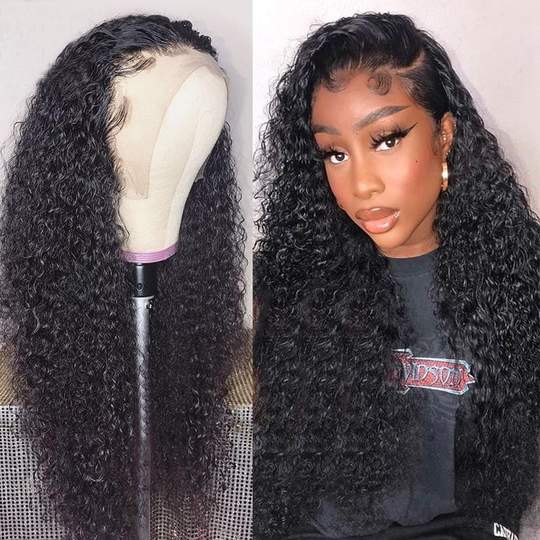 Best 13x4 Transparent Lace Frontal Wigs Jerry Curly Human Hair Wigs Thick Density