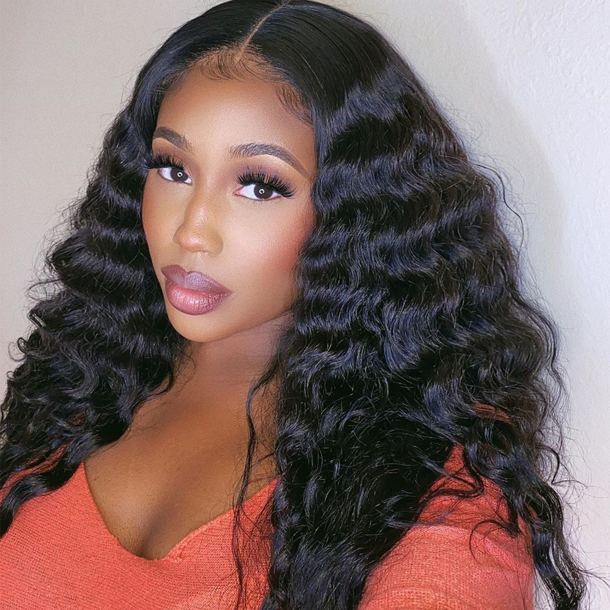 250% High Density Loose Deep Wave Human Hair Lace Front Wigs