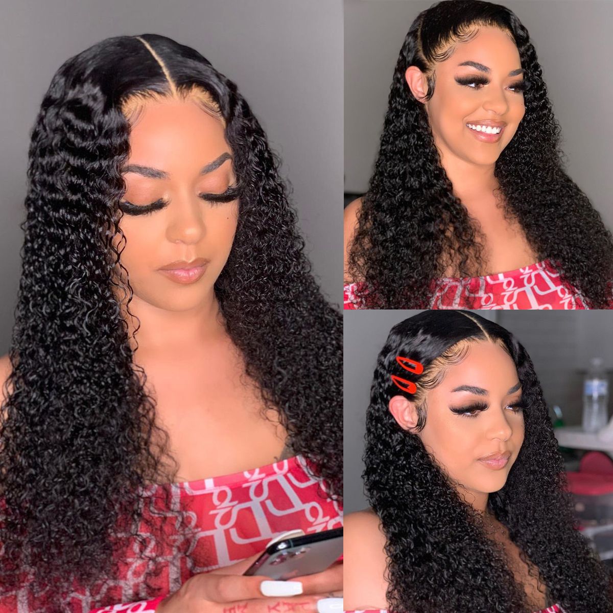 Curly weave lace clearance wig