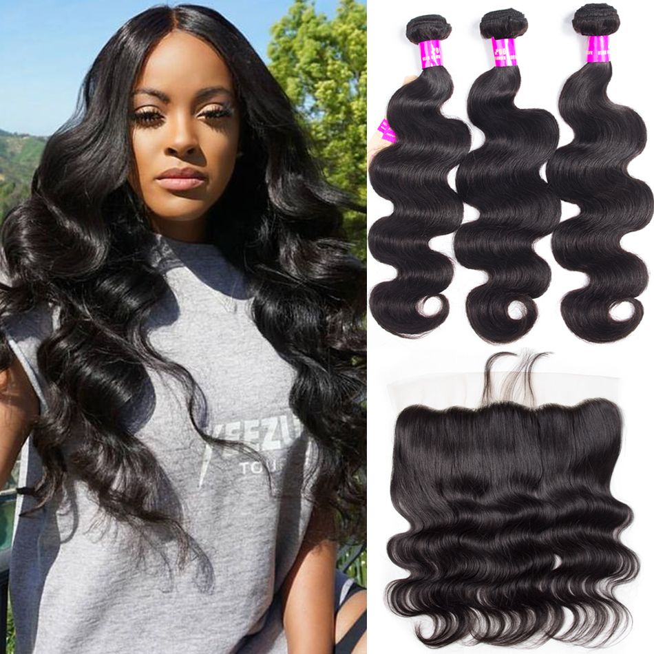 Peruvian Hair Body Wave 3 Bundles With Frontal Tinashe Tair High Quality Peruvian Virgin Hair With Frontal Best Human Hair For Sale