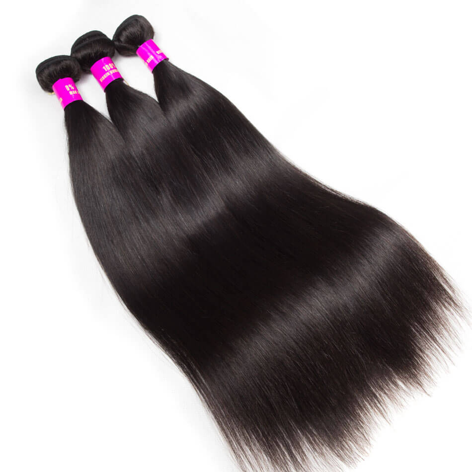 3 Bundles Straight Hair With Bundles Tinashe Hair Mink Indian Virgin Hair Straight With Frontal 100% Human Hair