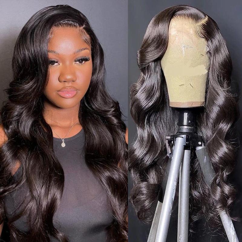 Body Wave Human Hair Wigs 13x4 Transparent Lace Front Wigs 150% Density