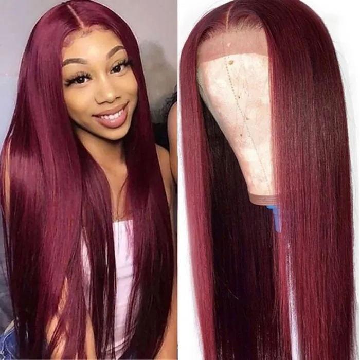 99J Straight Wig Hand Tied Lace Part Wigs Popular and Best Wig For Black Woman
