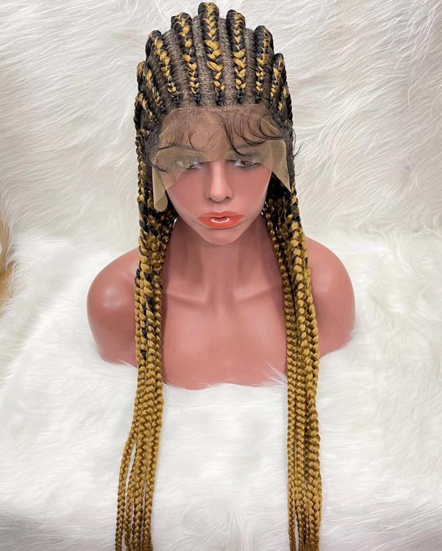 Wholesalers braiding hair crochet lace wig vendor synthetic braided full lace afro kinky marley braid hair wigs for women