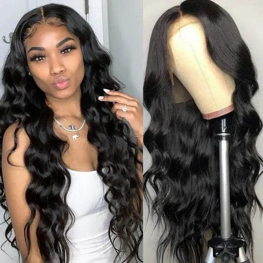 Body Wave Lace Wigs Pre-plucked Natural Hairline Hand Tied Lace Part Wig With Baby Hair
