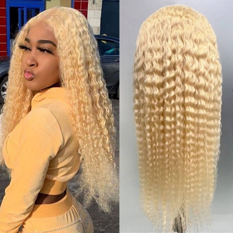 613 Blonde Deep Wave Wigs Human Hair 13×6 Lace Front Wigs