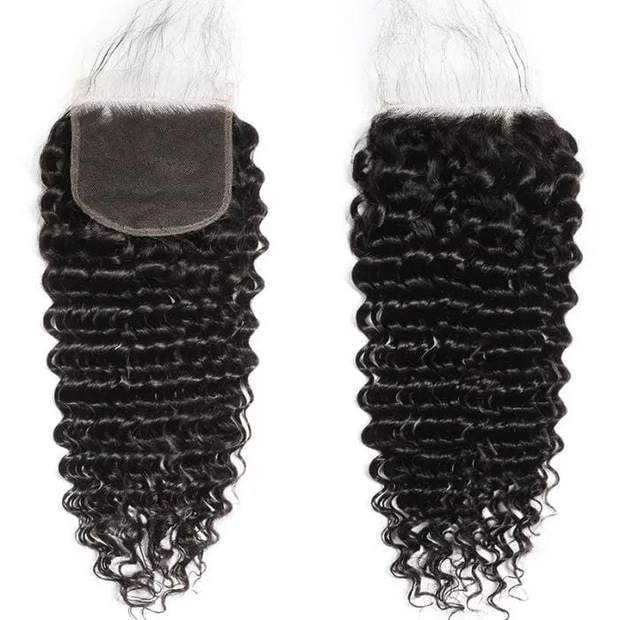 Invisible 5x5 HD Lace Closure Deep Wave 100% Virgin Human Hair Free Part Closure with Baby Hair