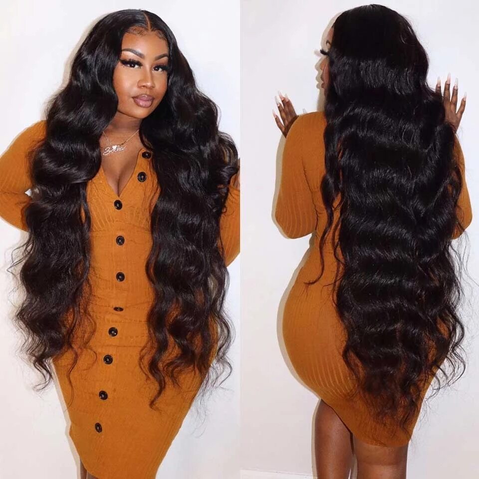  13x6/13X4 HD Transparent Lace Front Human Hair Wigs PrePlucked 180% Brazilian Body Wave Lace Frontal Wig With Baby Hair