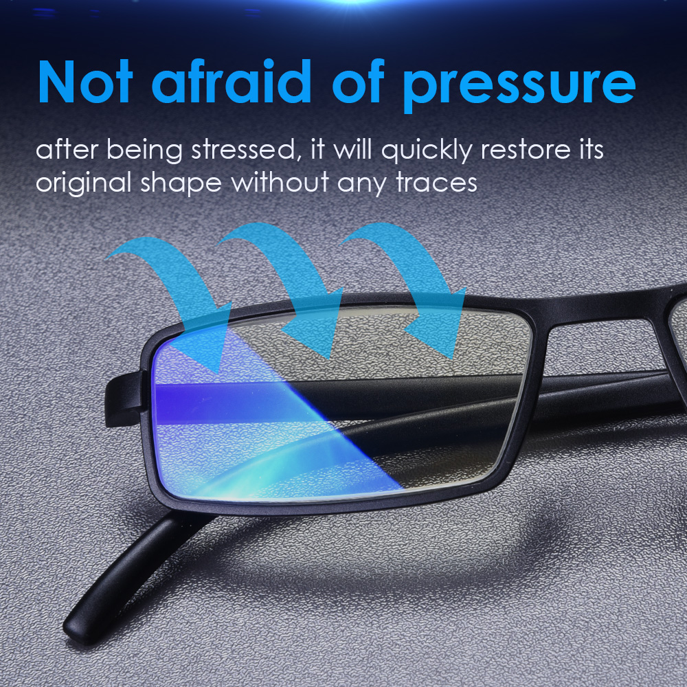 LUFF 4 Pcs Of Reading Glasses Flexible Temples, Anti-Blue Light And Ultra-Light Reading Glasses For Unisex