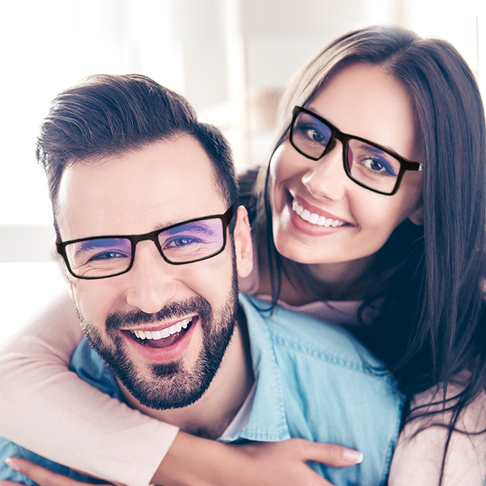 LUFF 4 Pairs Anti-Blue-ray Reading Glasses Compact Folding Readers for Men/Women