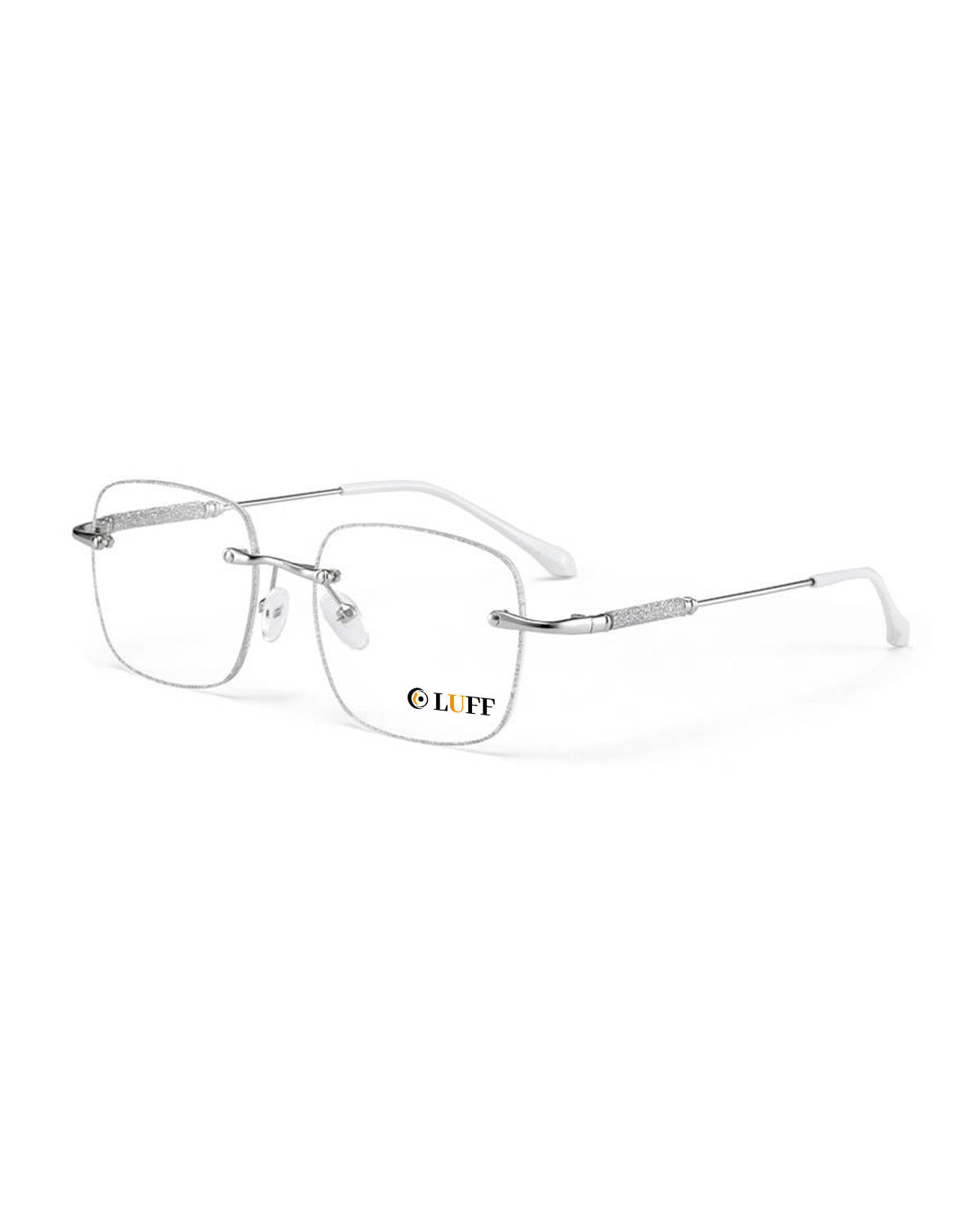 LUFF Rimless Reading Glasses for Women Blue Light Blocking,Fashion Metal Computer Readers,Frameless Eyeglasses Anti Eyestrain