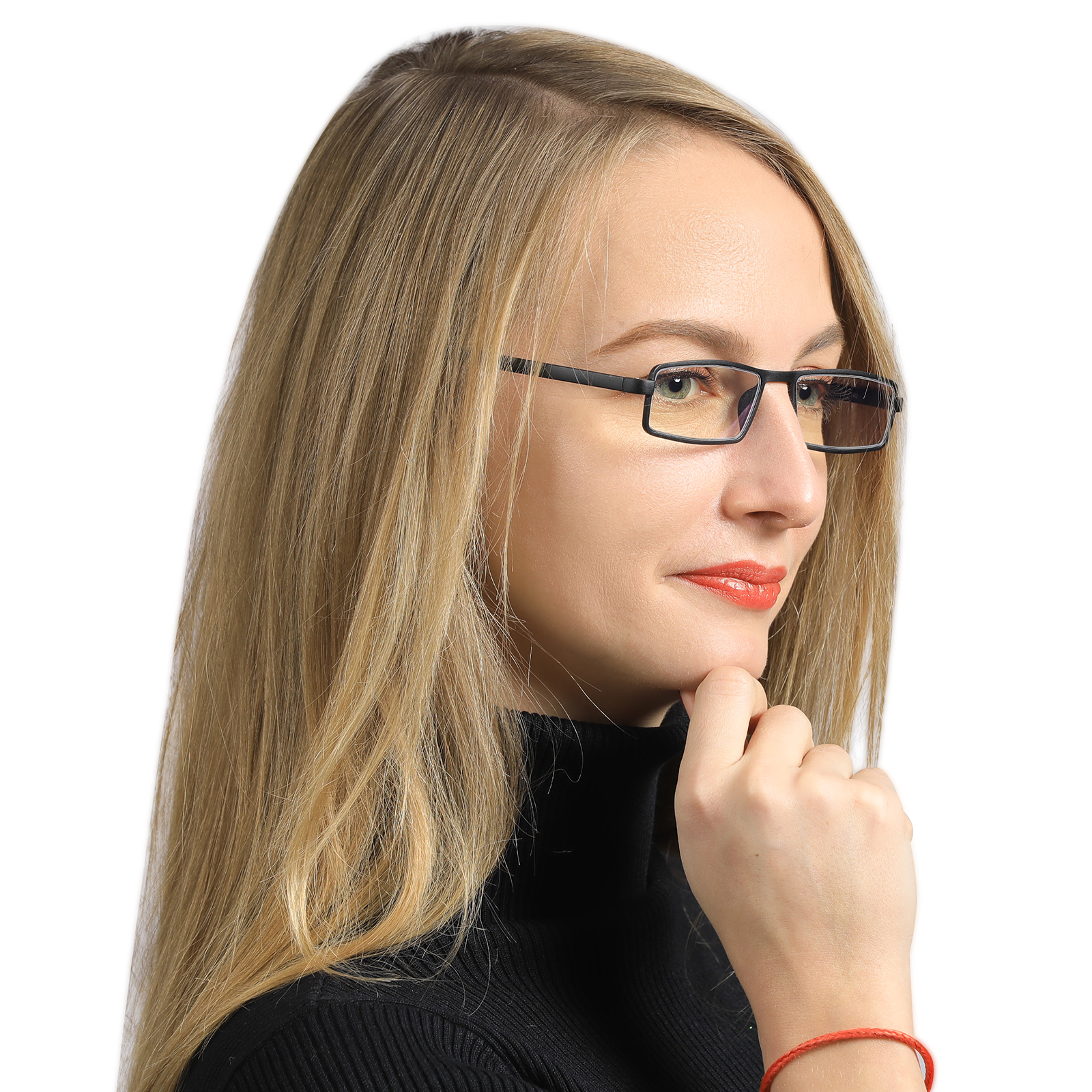 LUFF 4 Pcs Of Reading Glasses Flexible Temples, Anti-Blue Light And Ultra-Light Reading Glasses For Unisex