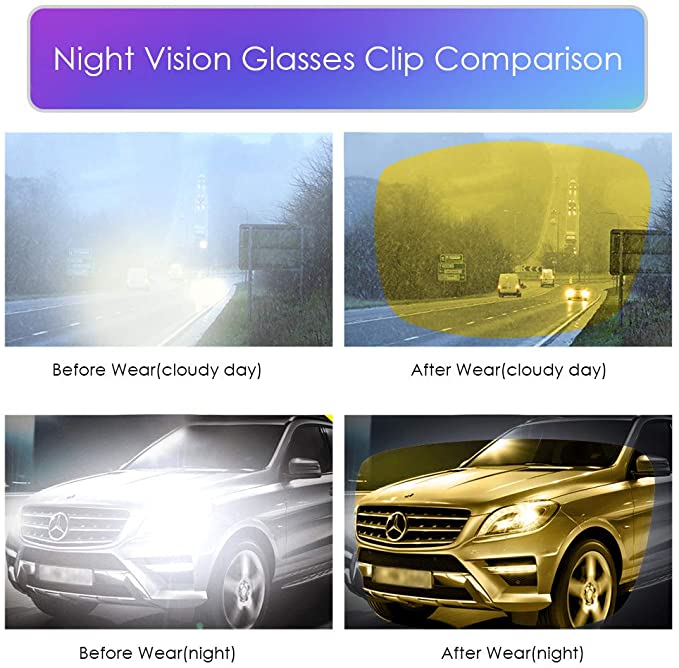 LUFF 2 Pcs Polarized Sunglasses Clips Night Vision Goggles Clip Metal Frame  