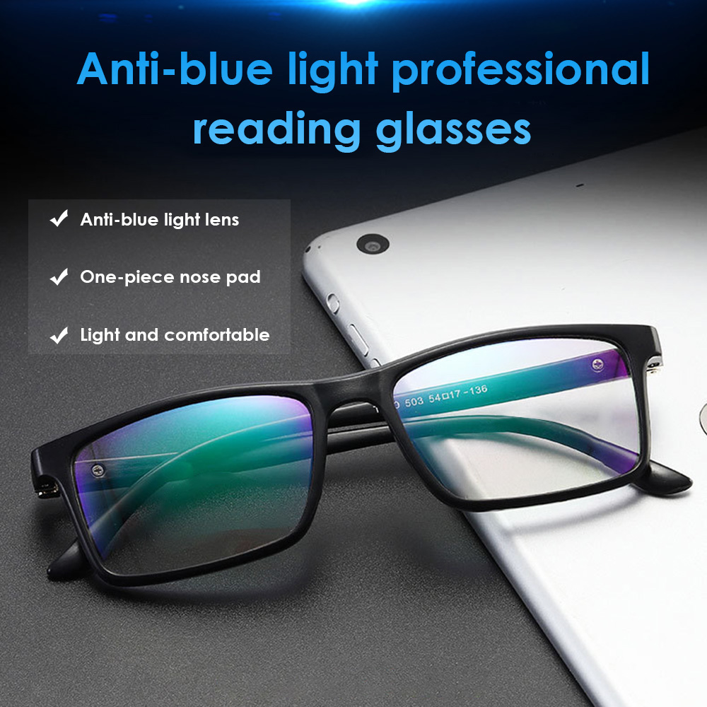 LUFF 4 Pairs Anti-Blue-ray Reading Glasses Compact Folding Readers for Men/Women
