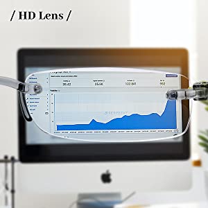 framless glasses women TR90reading glasses magnifying glasses for reading